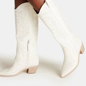 Dolce Vita Solei Women's White Cowboy Boots